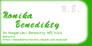 monika benedikty business card